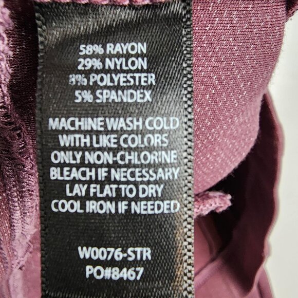 Betabrand Pants Womens XL-Long Dress Yoga Mauve Straight Leg W0076-STR (36x30) - Picture 9 of 9